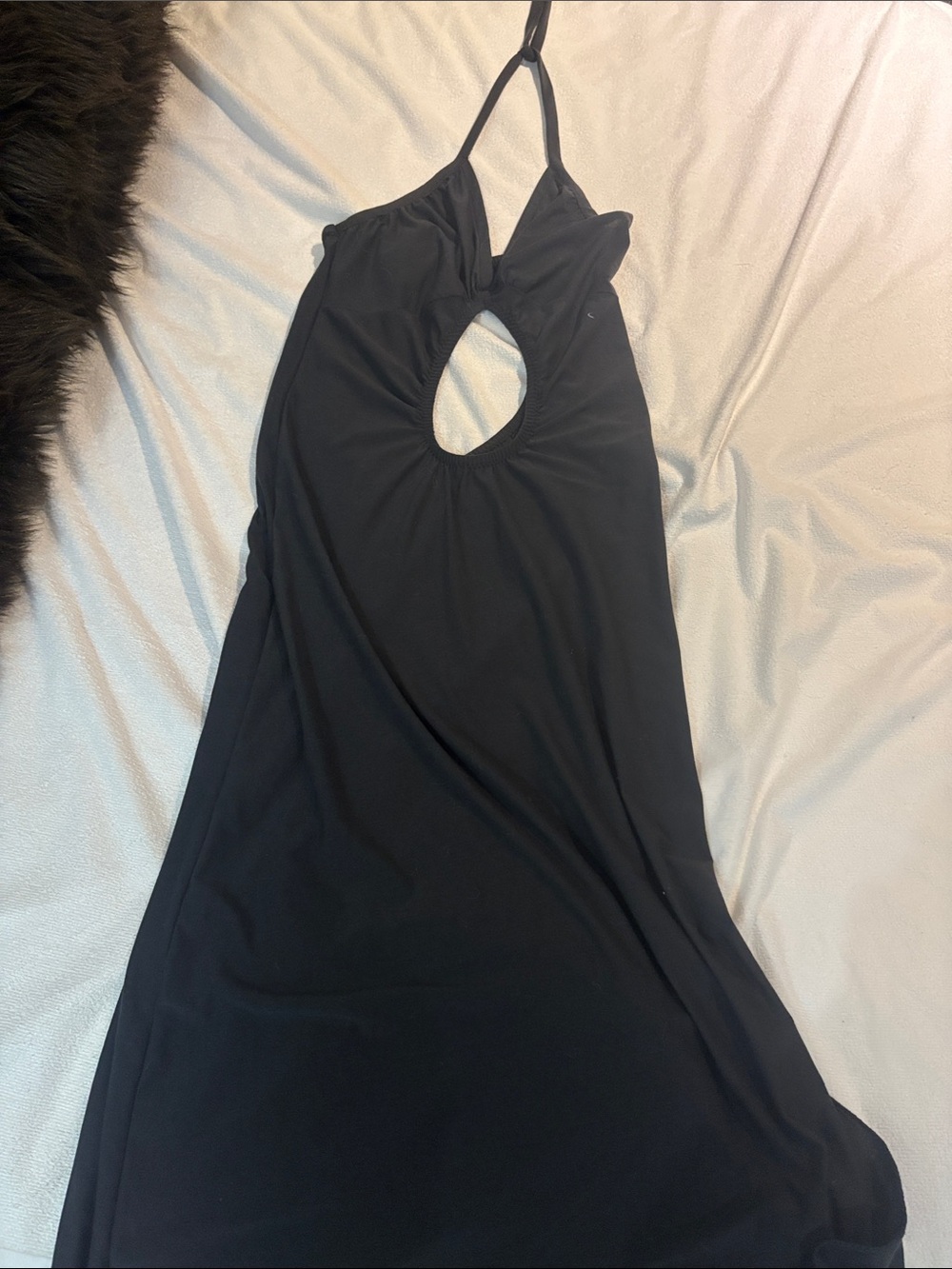 Black Halter Cutout Women’s Dress